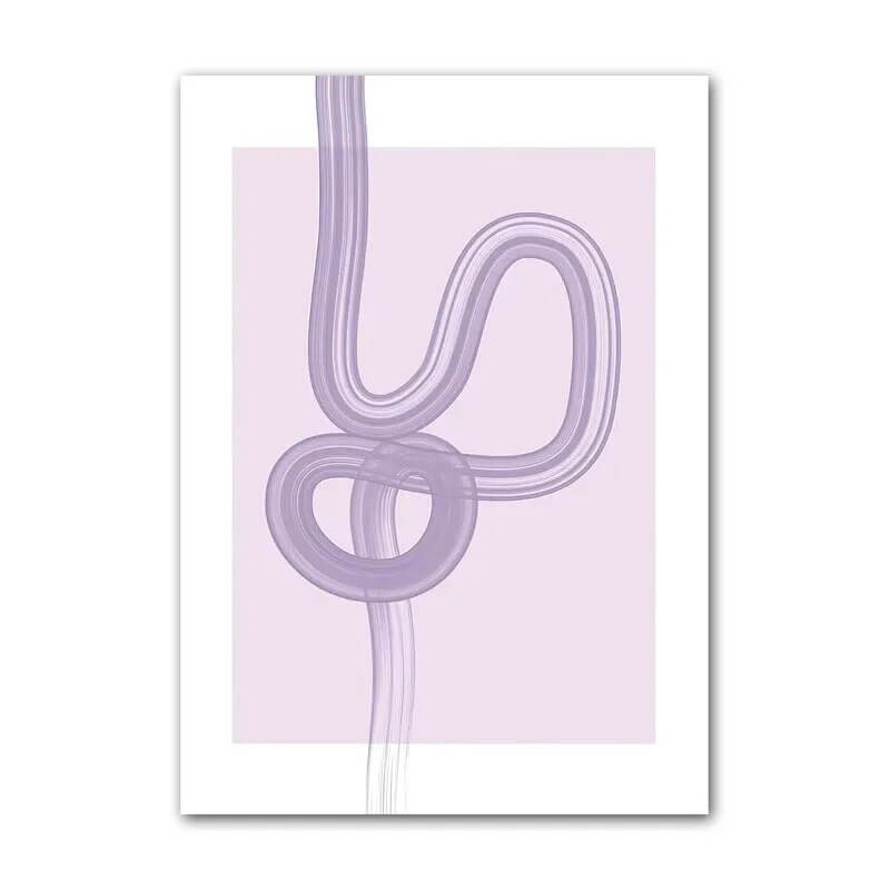 Rynx | Purple Minimal Art Canvas Poster