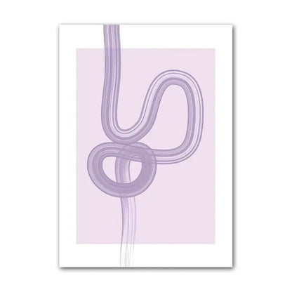 Rynx | Purple Minimal Art Canvas Poster