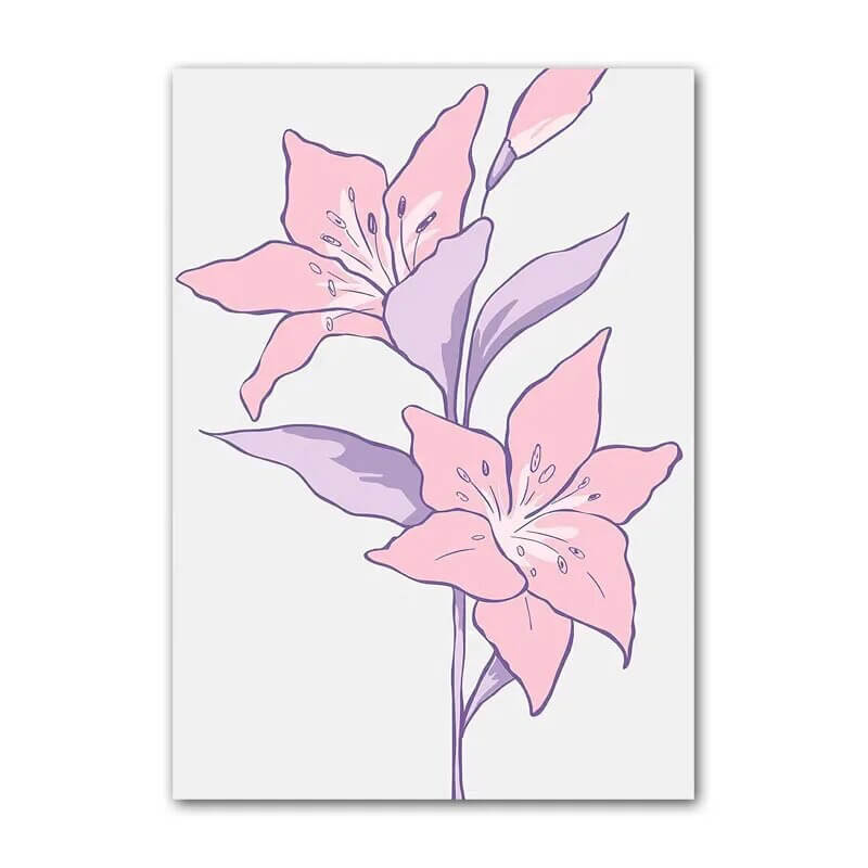 Rynx | Purple Minimal Art Canvas Poster