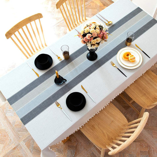 Rynx | Rug Fringe Linen Tablecloth