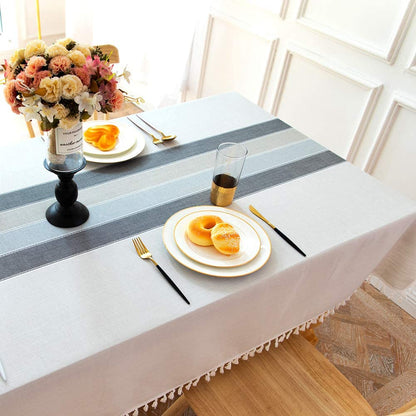 Rynx | Rug Fringe Linen Tablecloth