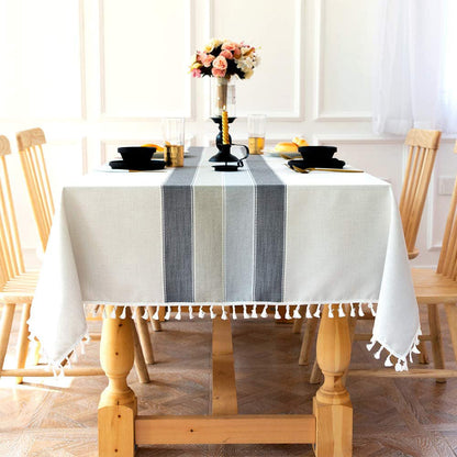 Rynx | Rug Fringe Linen Tablecloth