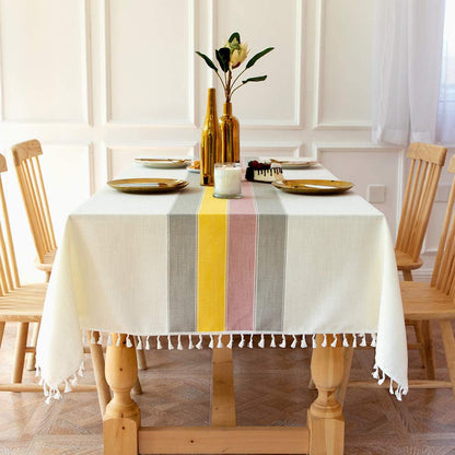 Rynx | Rug Fringe Linen Tablecloth