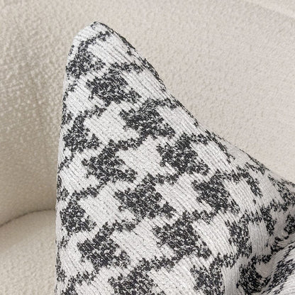 Rynx | Phoebe Monochrome Houndstooth Patterned Cushions - 50x50cm