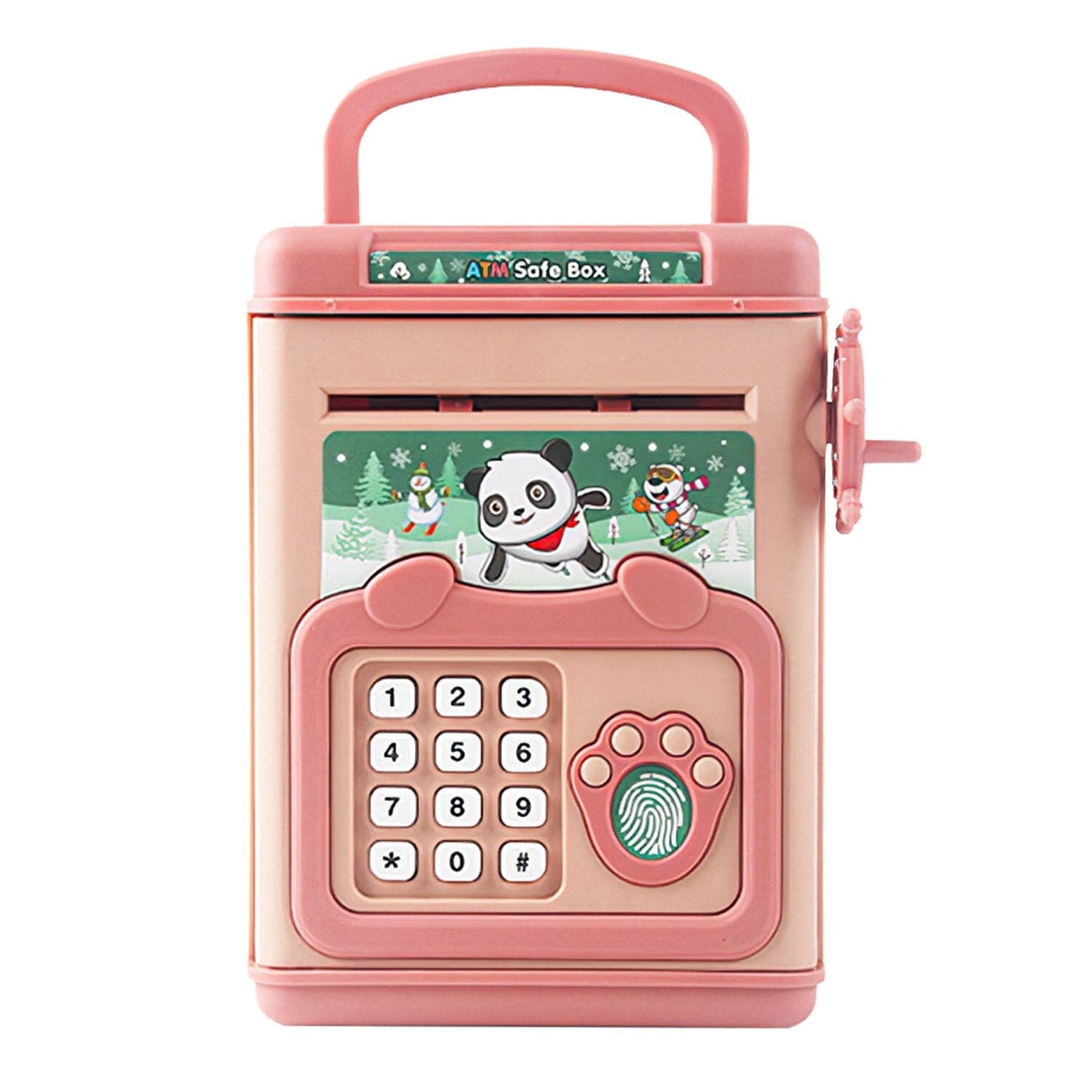 Rynx | Piggy Bank Play Money Box with Password, Fingerprint Voice Signal for 3+ Years Gold