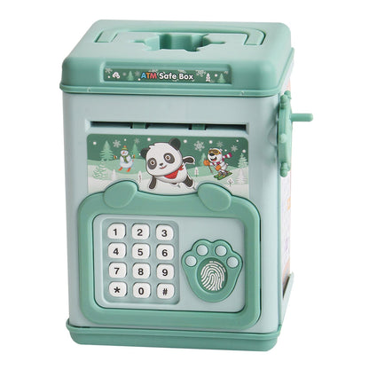 Rynx | Piggy Bank Play Money Box with Password, Fingerprint Voice Signal for 3+ Years Gold