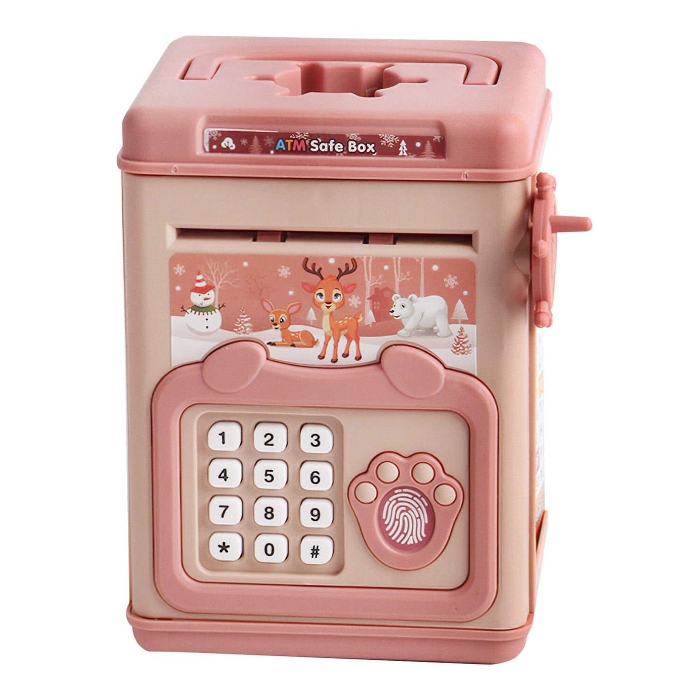 Rynx | Piggy Bank Play Money Box with Password, Fingerprint Voice Signal for 3+ Years Gold