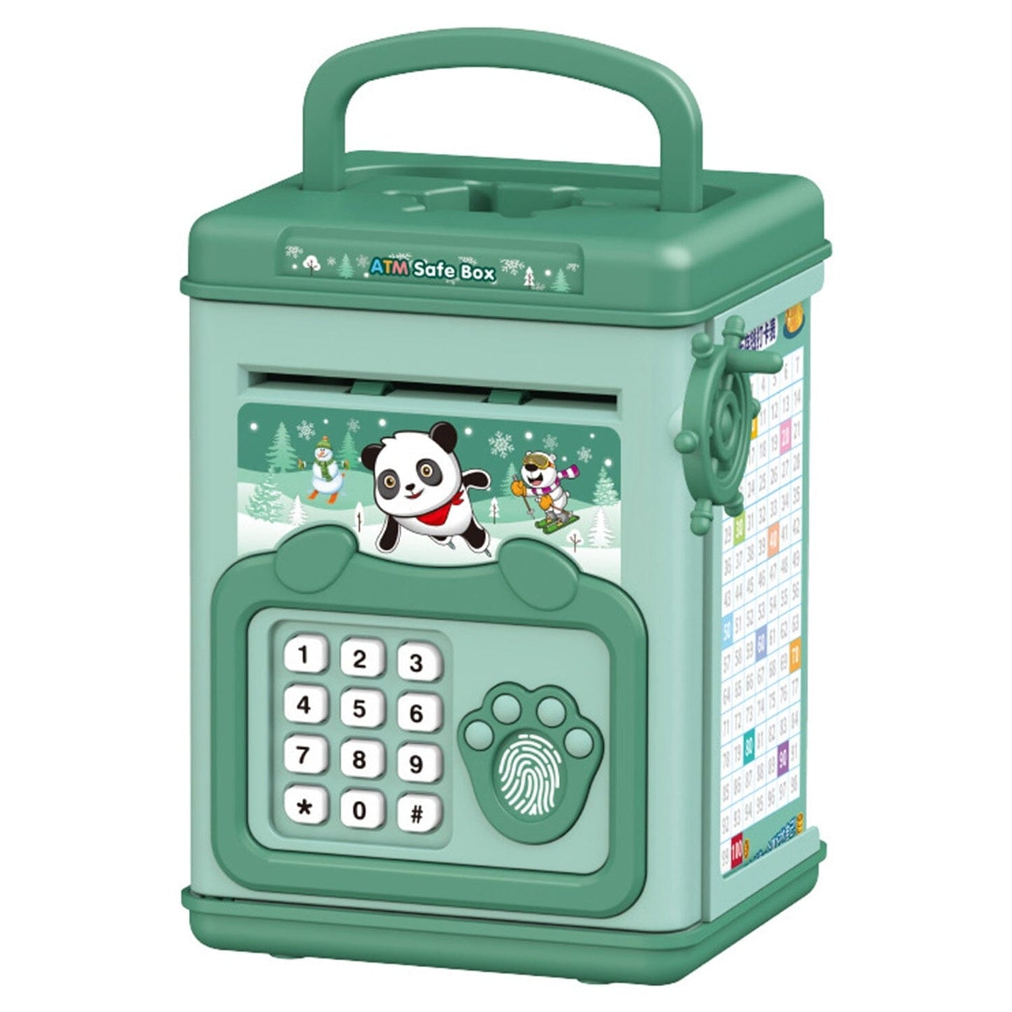 Rynx | Piggy Bank Play Money Box with Password, Fingerprint Voice Signal for 3+ Years Gold