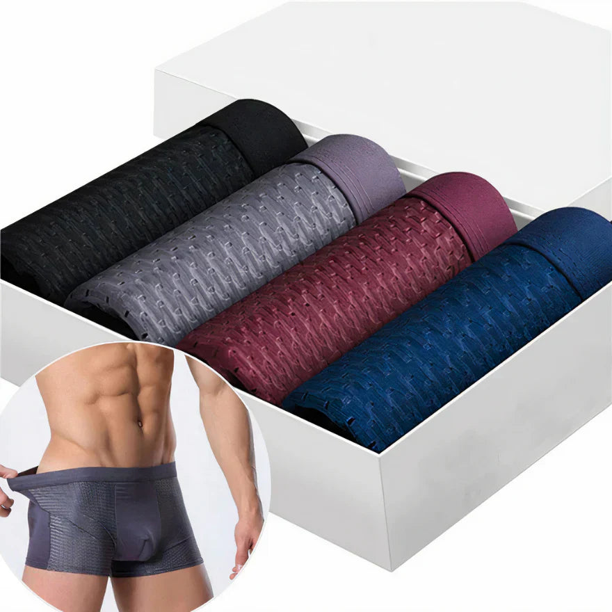 RYNX | 4 Pieces Bamboo Fiber Boxers - For All-Day Comfort