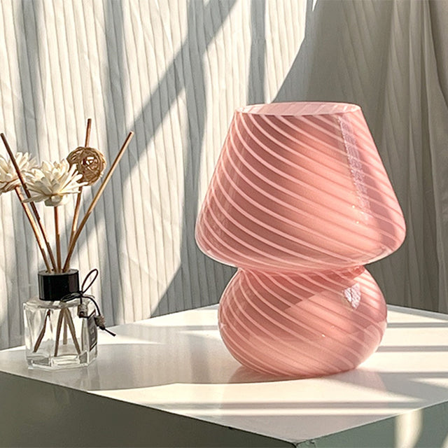 Rynx | LED Desk Lamp in Mushroom Shape made of Glass