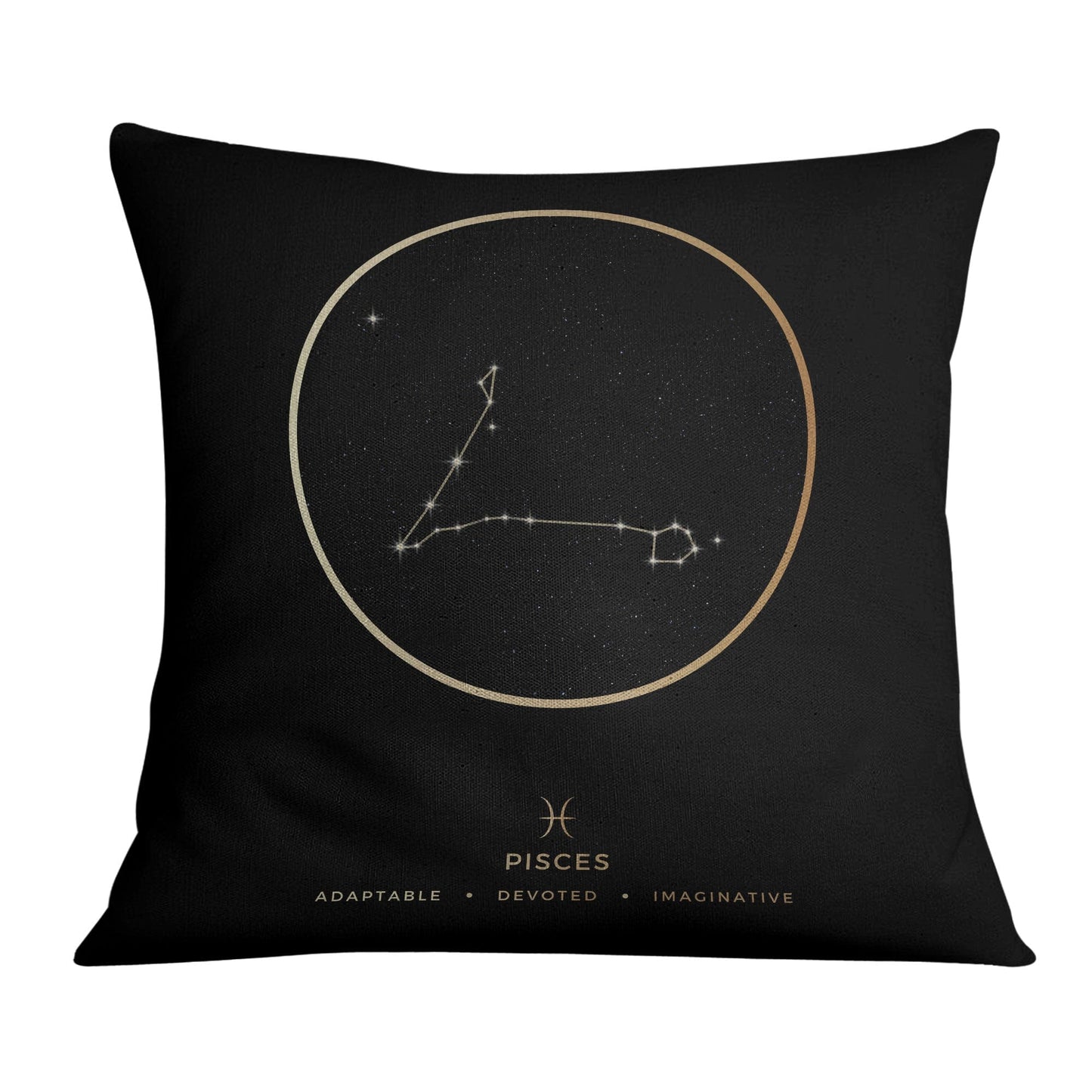 Rynx | Fishes Properties Gold Pillow