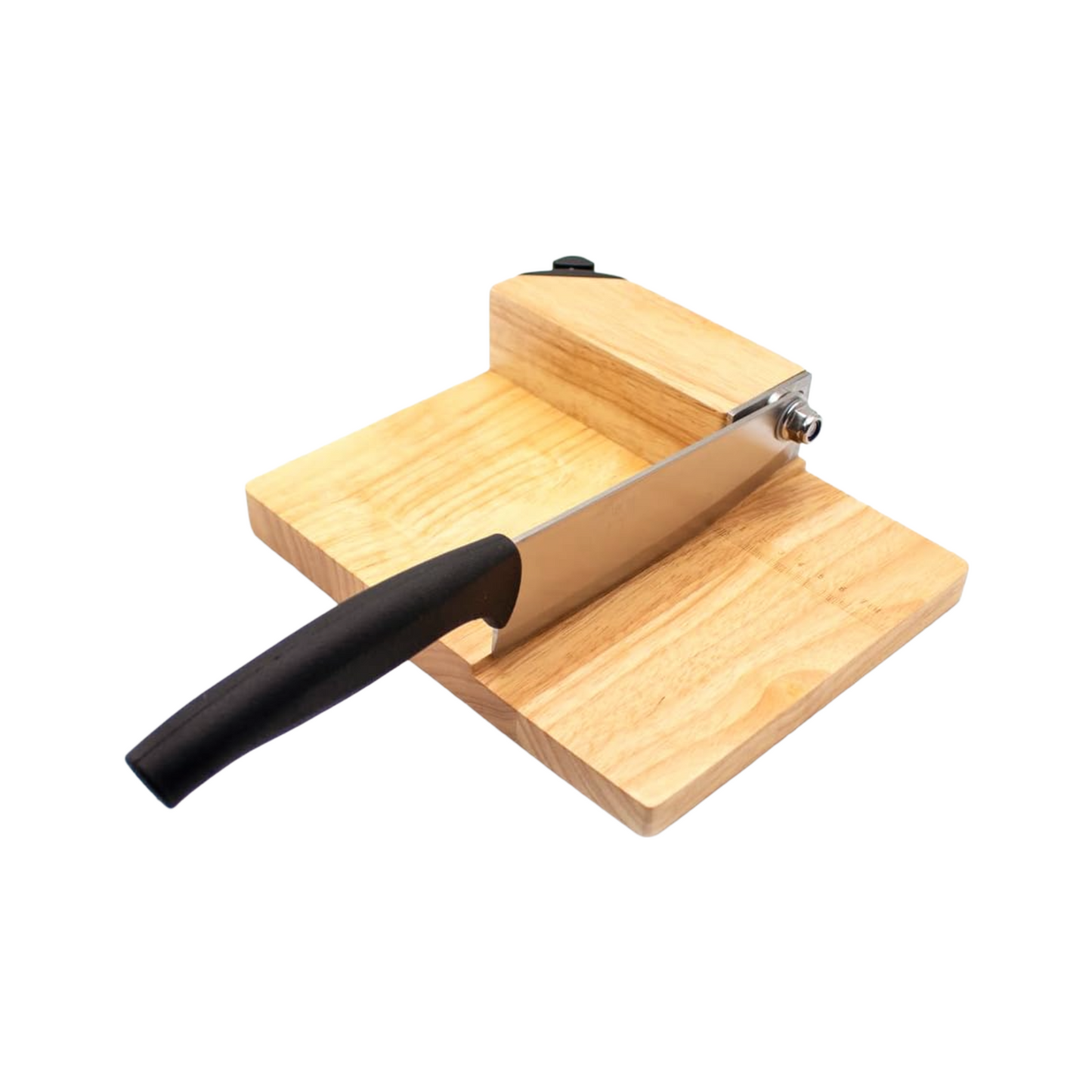 Rynx | Manual Guillotine Beef Jerky Cutter – Stainless Steel Cutting Knife with Oak Board, Bread & Meat Knife