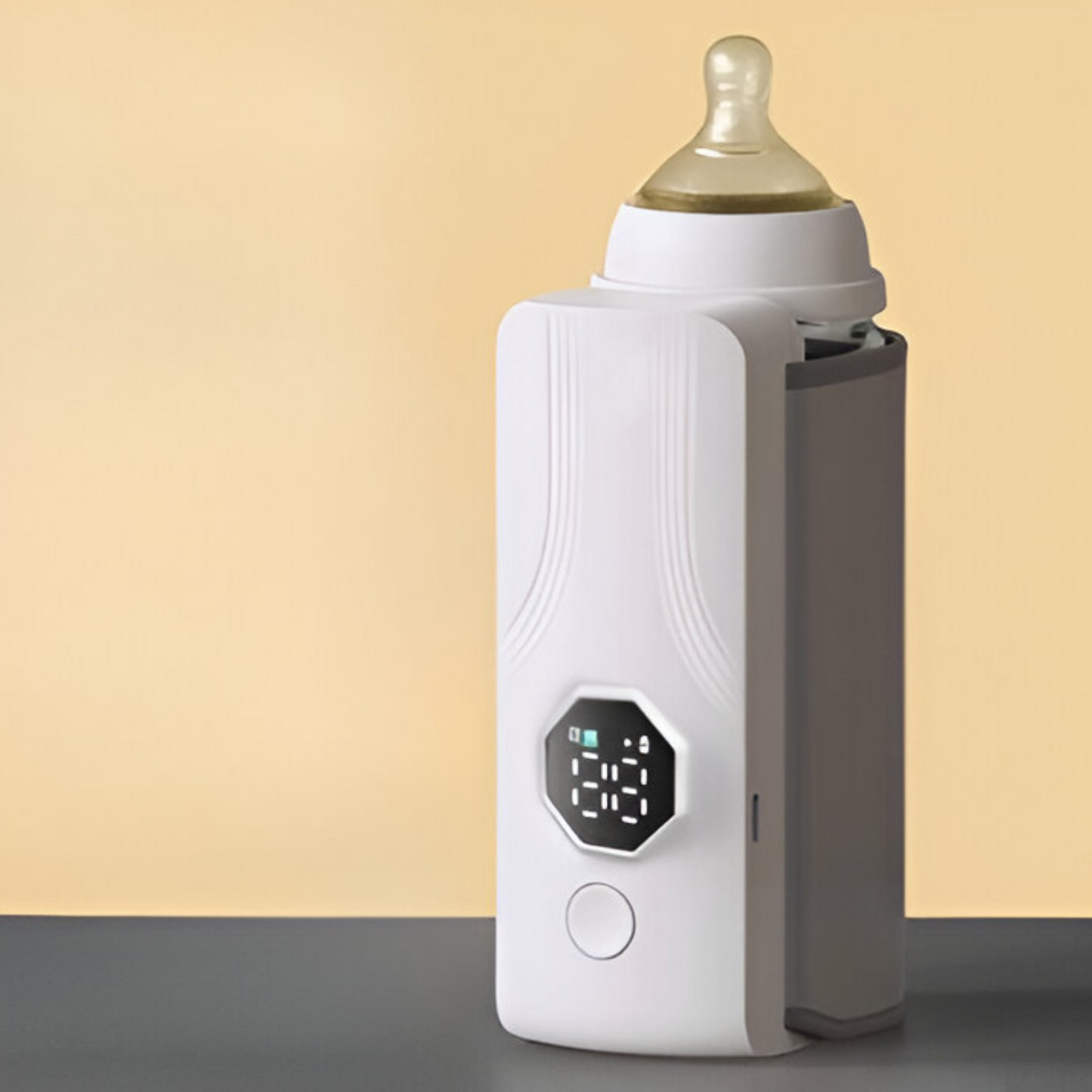 Rynx | Portable rechargeable baby bottle warmer – Quick heating, USB-powered, 6 temperature settings