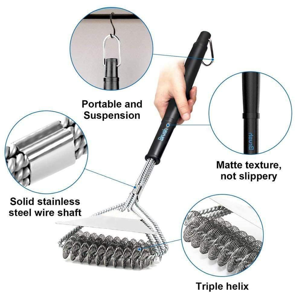 Rynx | Grill brush and scraper, BBQ cleaner Perfect tools for all grill types including Weber Ideal grill gadgets accessories brushes