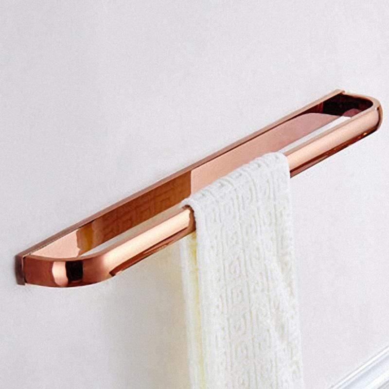 Rynx | Gold Bathroom Accessories Brass Wall Mounted Toilet Brush Paper Towel Holder Shelf Glass Shelf Bath Hardware Set