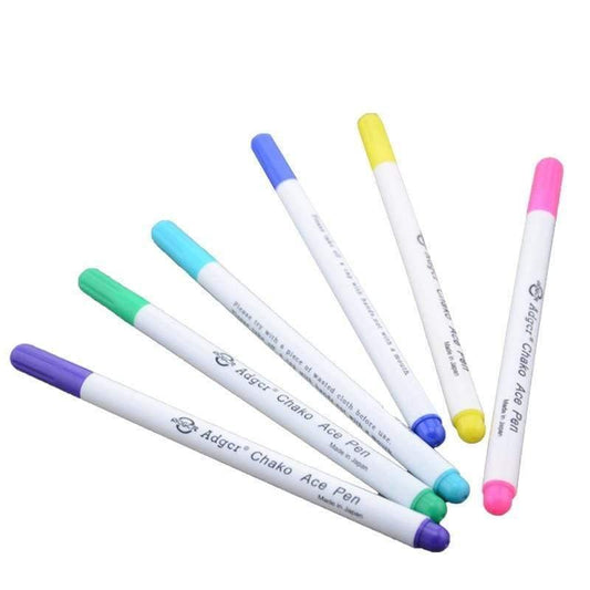 Rynx | 6 pieces water-soluble pen fabric markers soluble cross stitch pencil patchwork sewing work for sewing tool accessories crafts