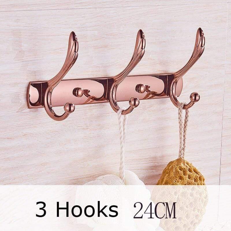 Rynx | Gold Bathroom Accessories Brass Wall Mounted Toilet Brush Paper Towel Holder Shelf Glass Shelf Bath Hardware Set