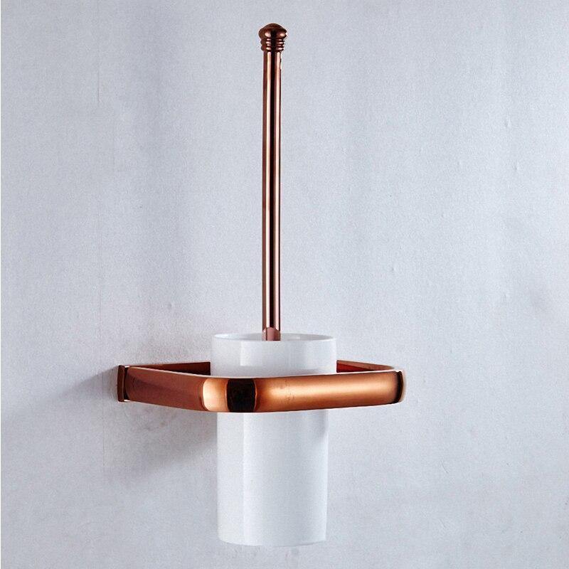 Rynx | Gold Bathroom Accessories Brass Wall Mounted Toilet Brush Paper Towel Holder Shelf Glass Shelf Bath Hardware Set