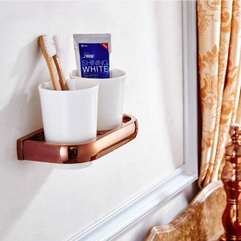 Rynx | Gold Bathroom Accessories Brass Wall Mounted Toilet Brush Paper Towel Holder Shelf Glass Shelf Bath Hardware Set
