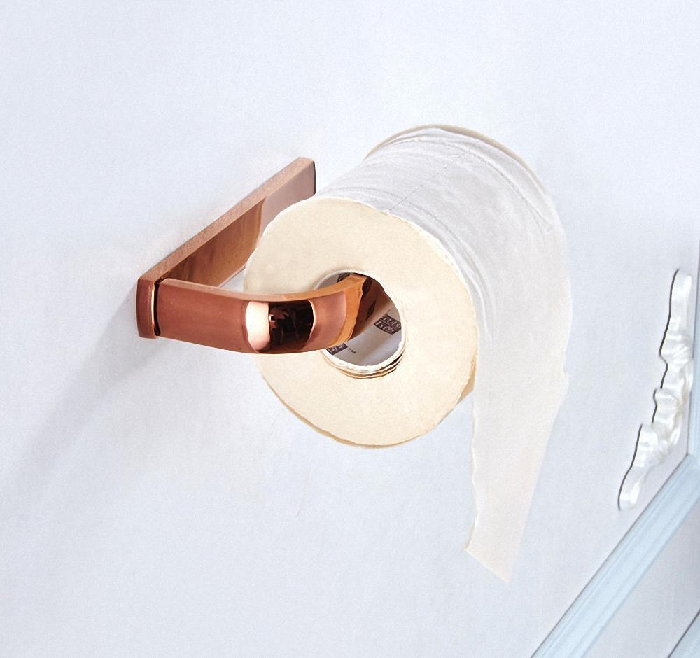 Rynx | Gold Bathroom Accessories Brass Wall Mounted Toilet Brush Paper Towel Holder Shelf Glass Shelf Bath Hardware Set