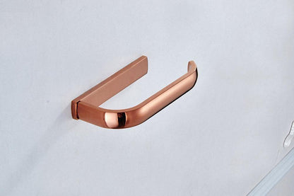 Rynx | Gold Bathroom Accessories Brass Wall Mounted Toilet Brush Paper Towel Holder Shelf Glass Shelf Bath Hardware Set