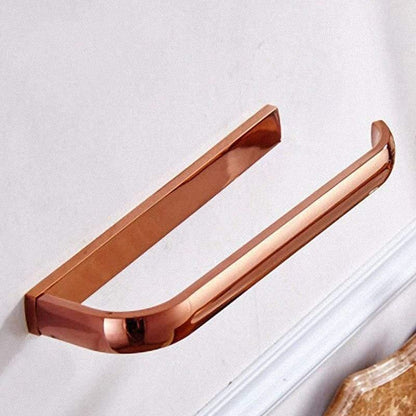 Rynx | Gold Bathroom Accessories Brass Wall Mounted Toilet Brush Paper Towel Holder Shelf Glass Shelf Bath Hardware Set