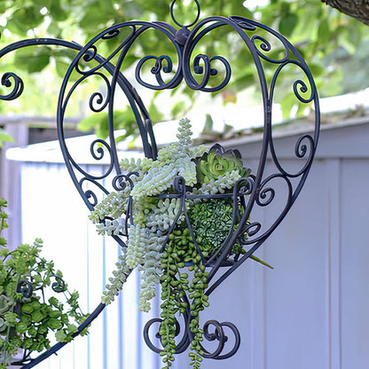 Rynx | Decorative Hanging Metal Heart-Shaped Plant Buckets, Set of Two
