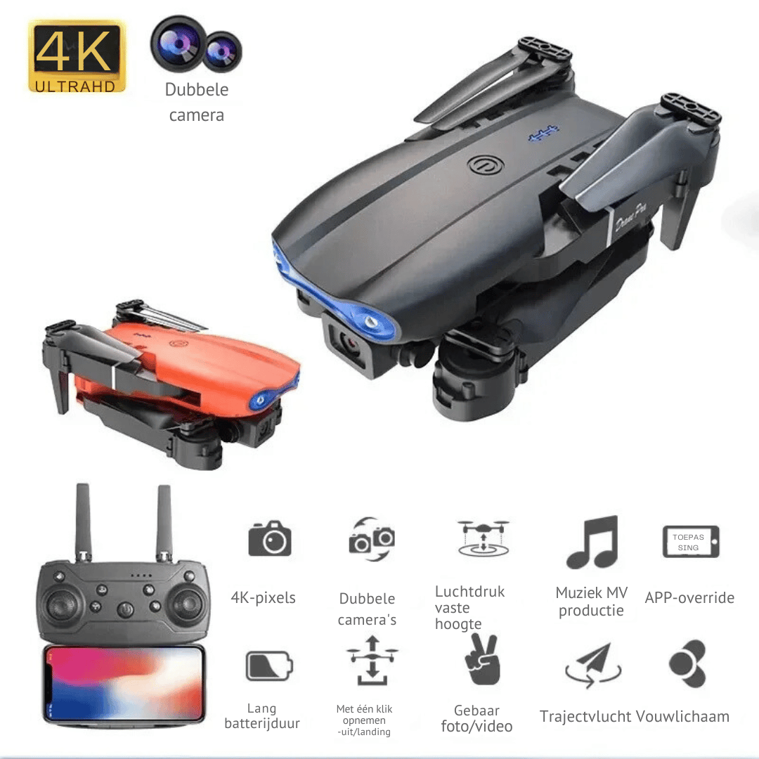 Rynx | Pro Rc Drone - 4k Camera Foldable Drone + Altitude Hold Function