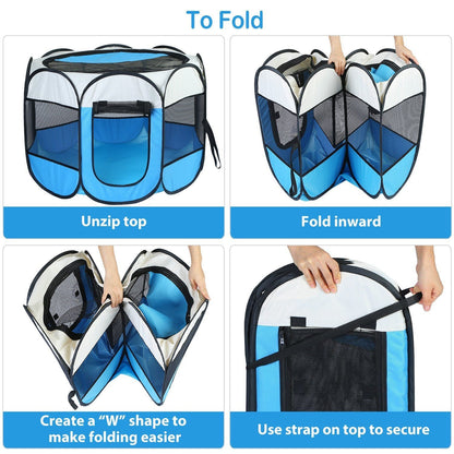 Rynx | Portable Foldable Pet Play Area For Dogs Cats Other Pets