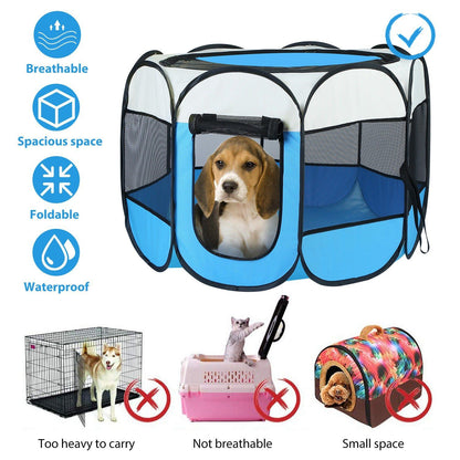 Rynx | Portable Foldable Pet Play Area For Dogs Cats Other Pets