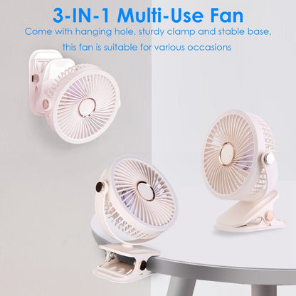 Rynx | Portable Quiet Rechargeable Clip Fan