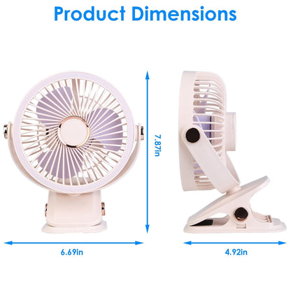 Rynx | Portable Quiet Rechargeable Clip Fan