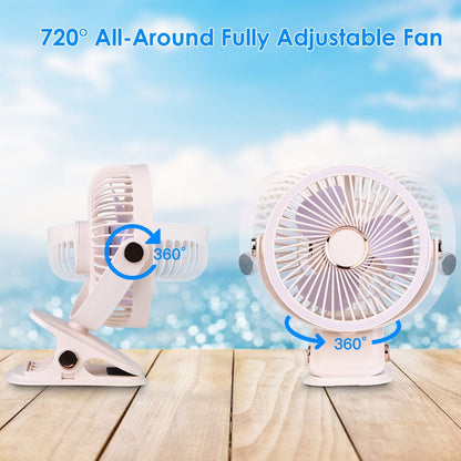 Rynx | Portable Quiet Rechargeable Clip Fan
