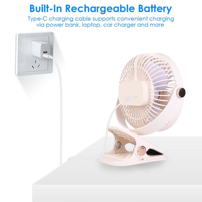 Rynx | Portable Quiet Rechargeable Clip Fan