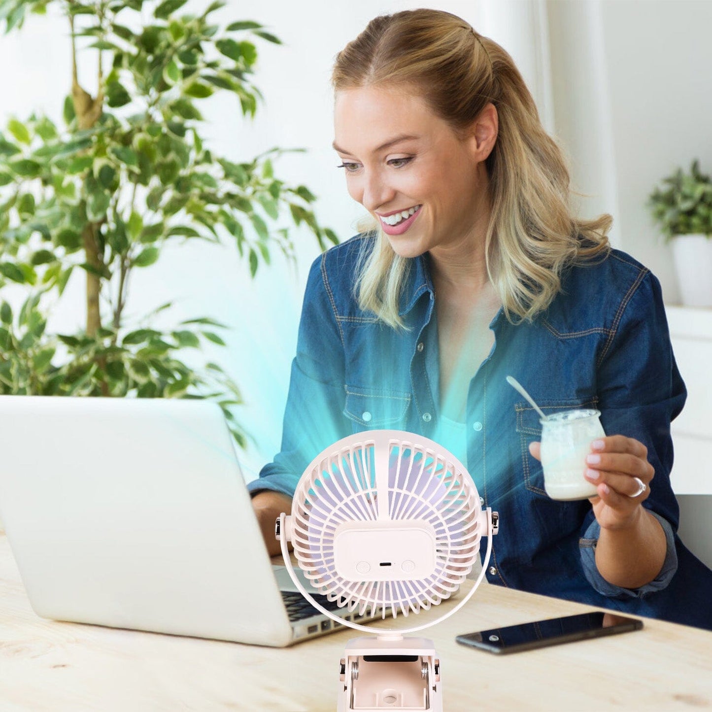 Rynx | Portable Quiet Rechargeable Clip Fan