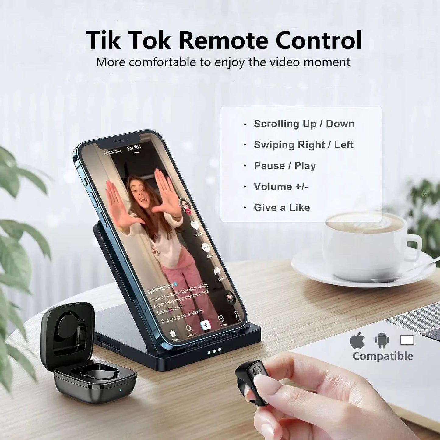 Rynx | Portable Selfie Timer Bluetooth Remote Control Finger Ring