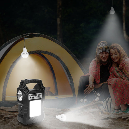 Rynx | Portable solar station with flashlight and 3 light bulbs