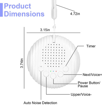 Rynx | Portable White Noise Sound Machine for Sleep Aid