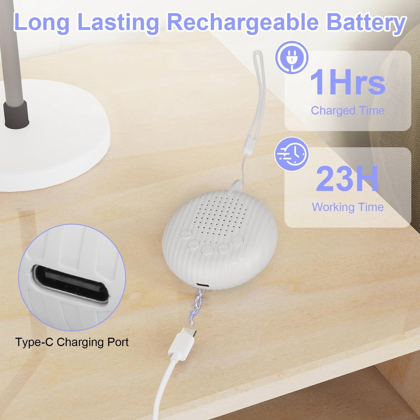 Rynx | Portable White Noise Sound Machine for Sleep Aid