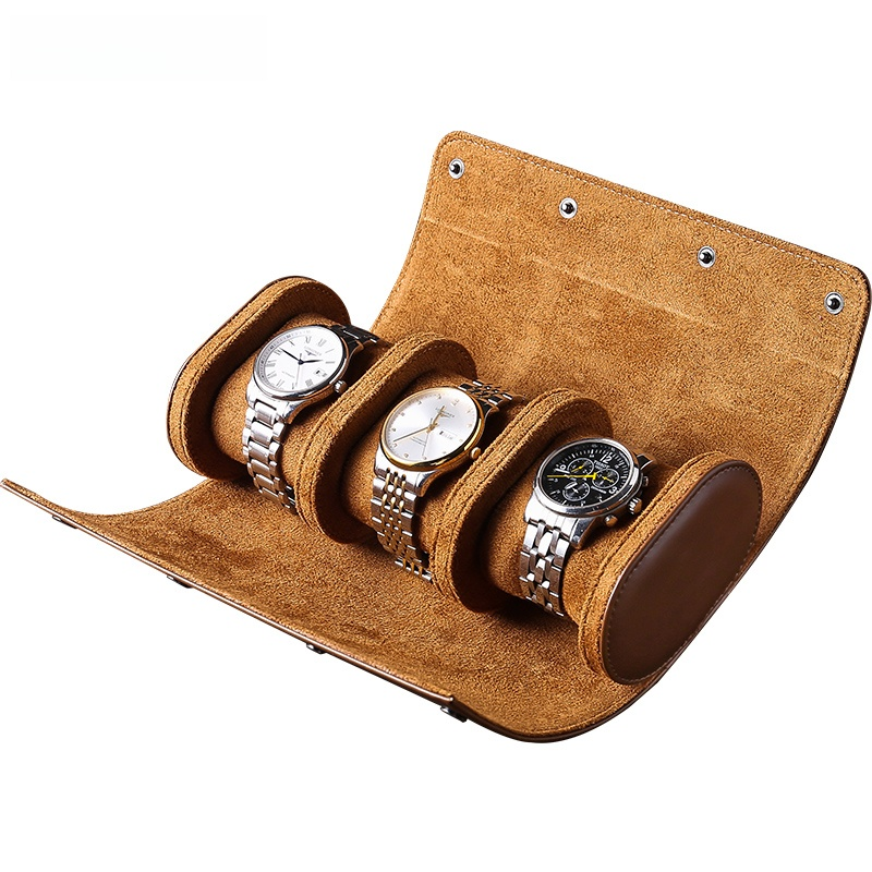 Rynx | Vintage Leather 3-Slot Men's Watch Box for Travel