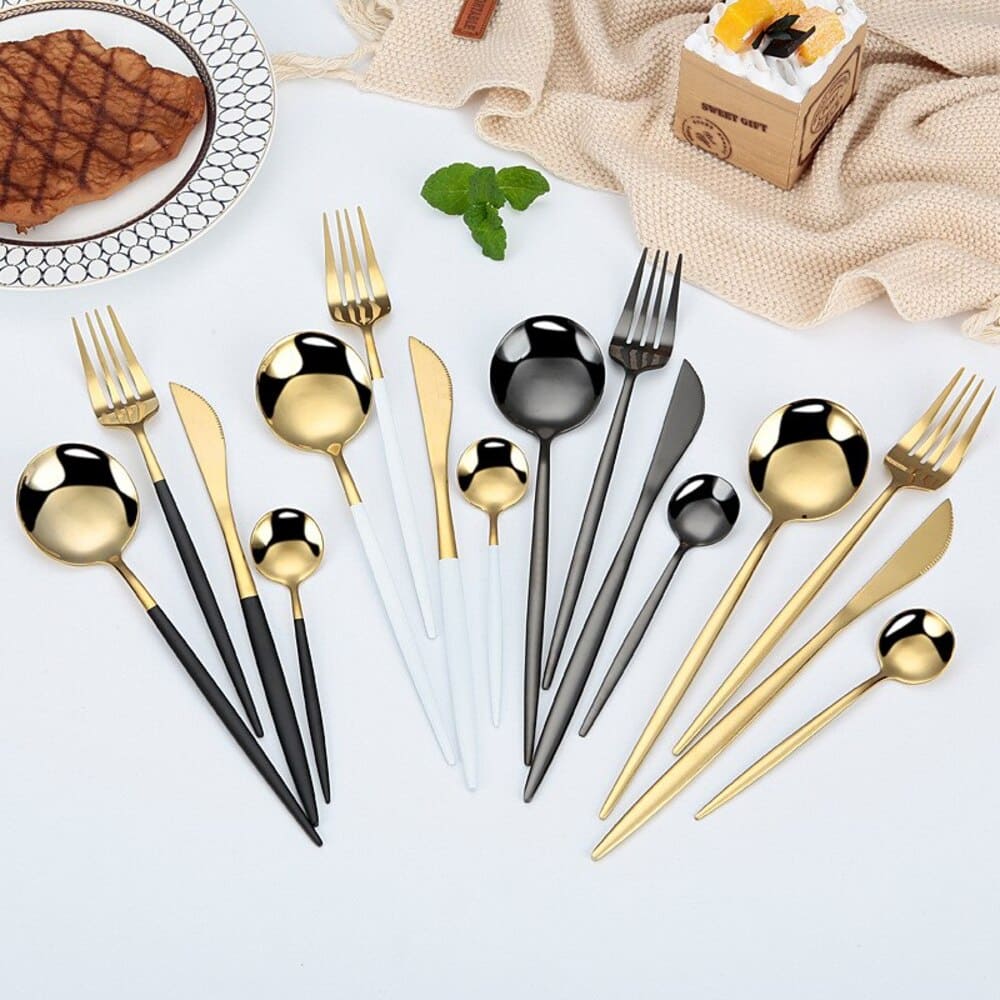 Rynx | Premium Cutlery Set - 24-Piece Stainless Steel - Perfect For Parties