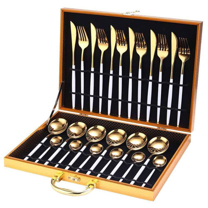 Rynx | Premium Cutlery Set - 24-Piece Stainless Steel - Perfect For Parties