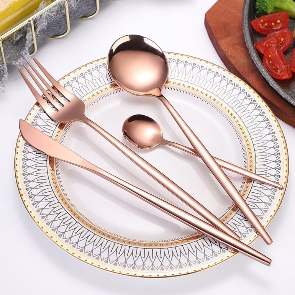 Rynx | Premium Cutlery Set - 24-Piece Stainless Steel - Perfect For Parties