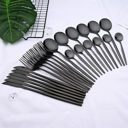 Rynx | Premium Cutlery Set - 24-Piece Stainless Steel - Perfect For Parties