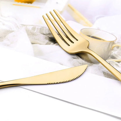 Rynx | Premium Cutlery Set - 24-Piece Stainless Steel - Perfect For Parties