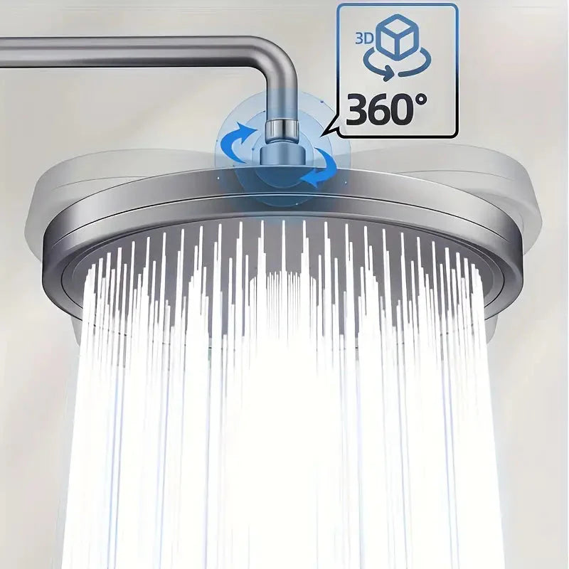 Rynx | Premium High Pressure Shower Head - Top Spray, Wide Coverage, Lotus Design
