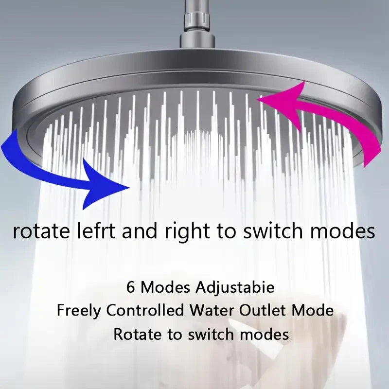 Rynx | Premium High Pressure Shower Head - Top Spray, Wide Coverage, Lotus Design