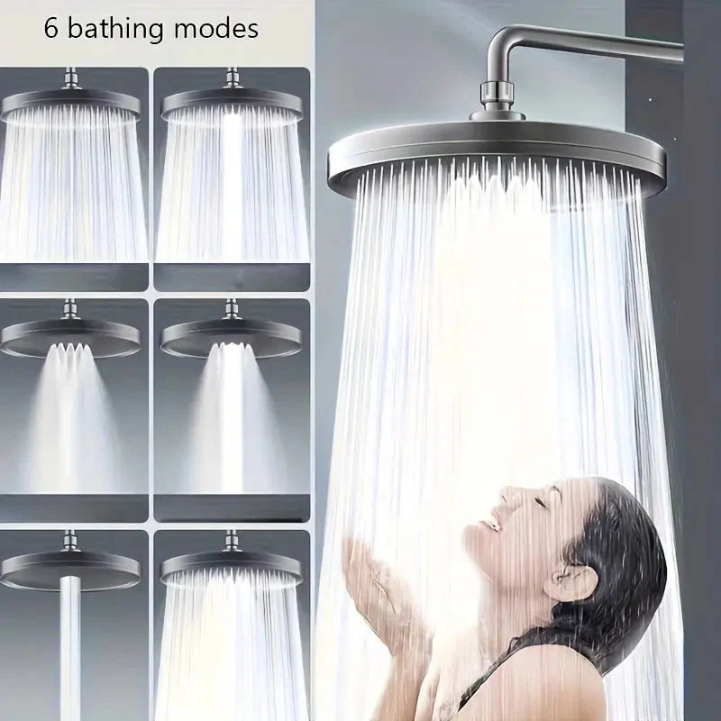 Rynx | Premium High Pressure Shower Head - Top Spray, Wide Coverage, Lotus Design