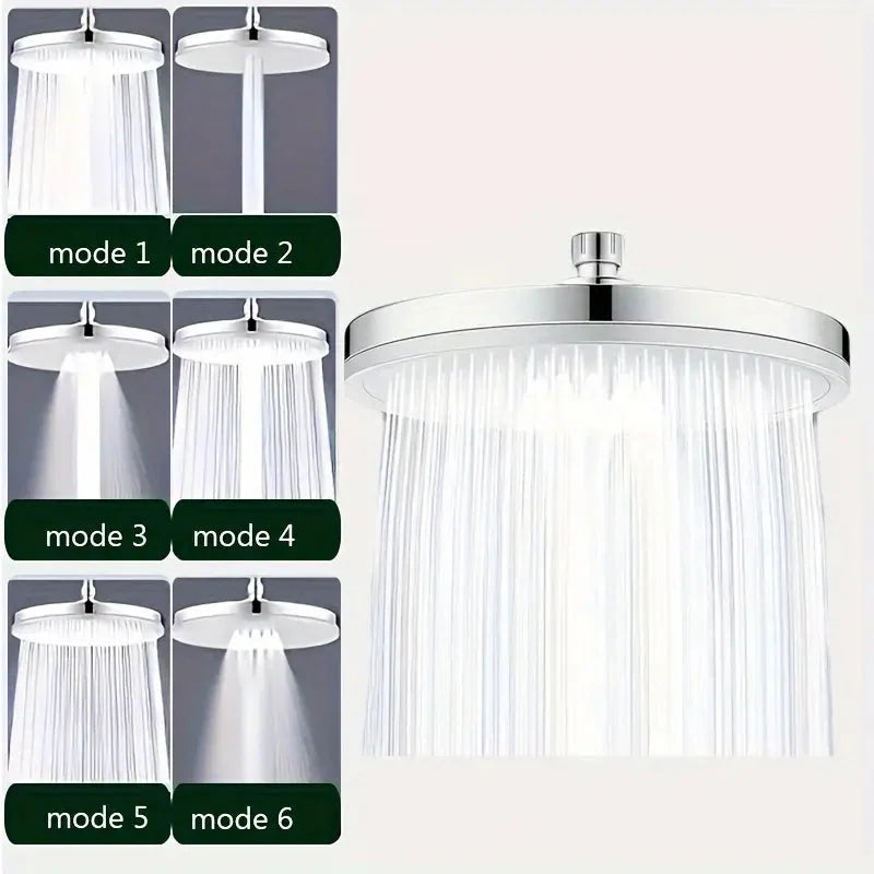 Rynx | Premium High Pressure Shower Head - Top Spray, Wide Coverage, Lotus Design