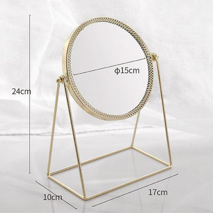 Rynx Elegance Gold Lace Round Mirror